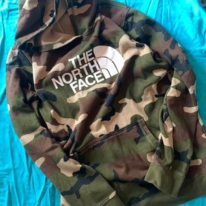 Boys Camouflage North Face hoodie